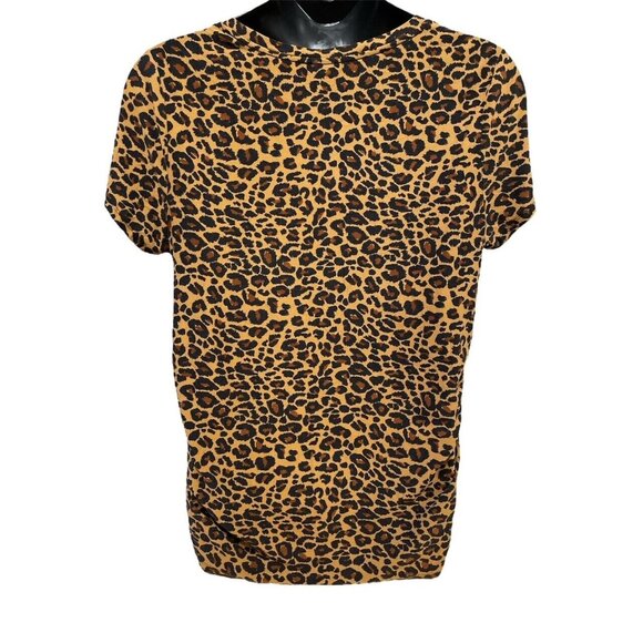 Maternity XXL (20) Soft and Stylish Cheetah Print Shirt by Time & Tru Rouched - Picture 3 of 3